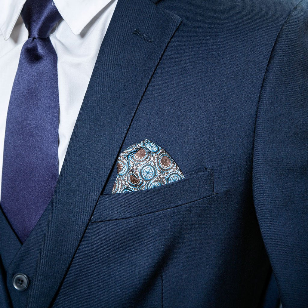 [DISCOUNTED] Navy Blue Skinny Fit Suit Three Piece Set - Limited Sizes