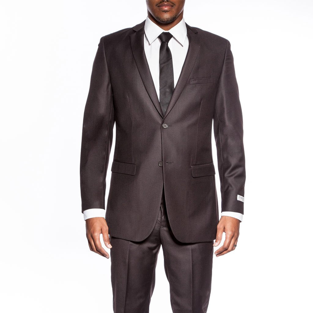 [DISCOUNTED] Chocolate Brown Suit Narrow Notch Lapel - Limited Sizes