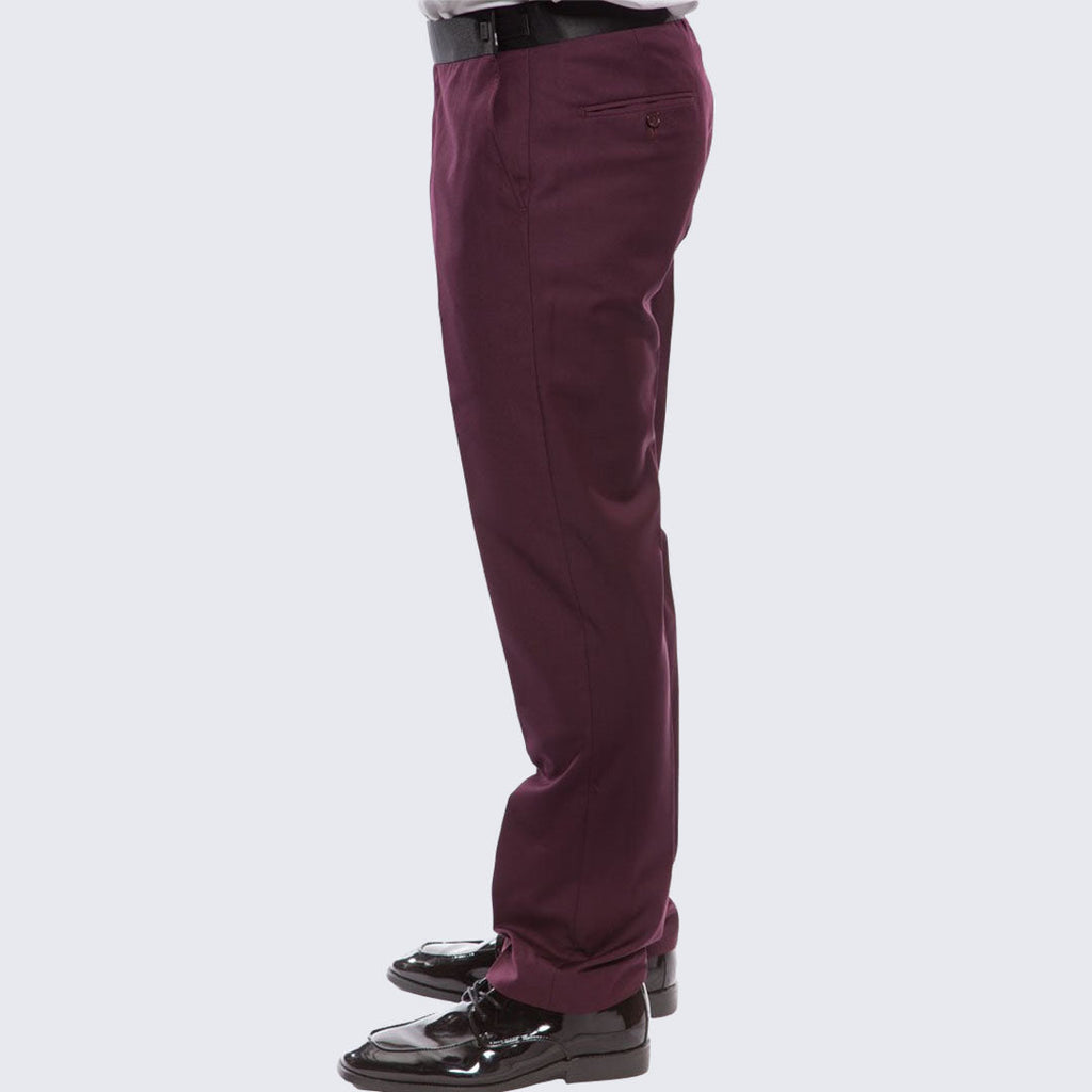 [DISCOUNTED] Burgundy Tuxedo Slim Fit One Button Peak Framed Lapel - Limited Sizes